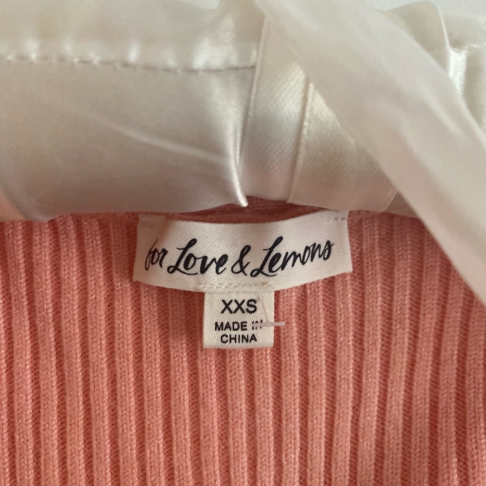 For Love And Lemons Nina Cardigan Peach Pink Size XXS - Picture 5 of 8